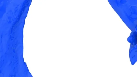 Color background - blue paint flowing in circular motion, on white (FULL HD) Stock Footage 72988155