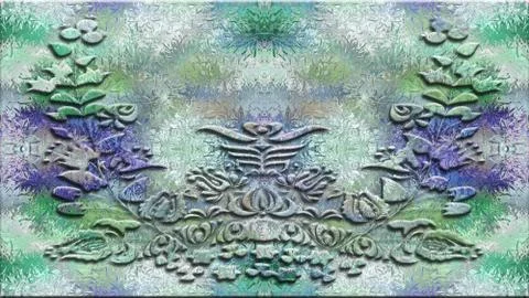 Color  background with Hungarian folk patterns for the design of textiles, th Stock Illustration