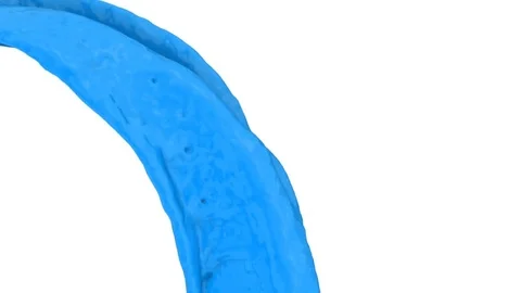 Color background - light blue paint flowing in slow motion - on white (FULL HD) Video stock 71823103