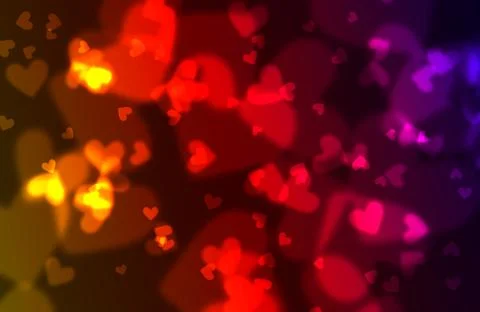 Color background side hearts Stock Illustration