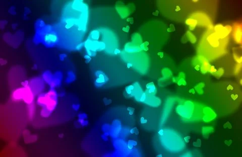 Color background side hearts Stock Illustration