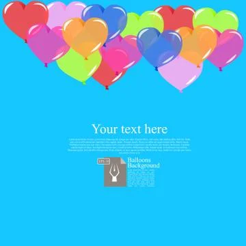 Color balloons background Stock Illustration