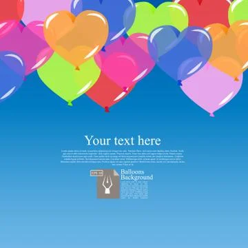 Color balloons background Stock Illustration