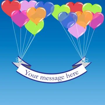 Color balloons background Stock Illustration