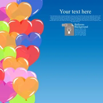 Color balloons background Stock Illustration