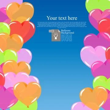 Color balloons background Stock Illustration