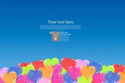 Color balloons background Stock Illustration