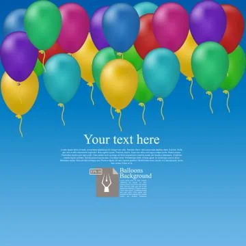 Color balloons background Stock Illustration