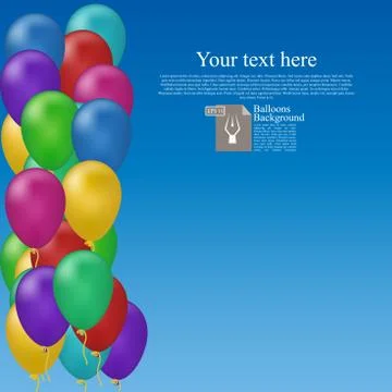 Color balloons background Stock Illustration