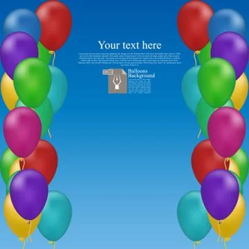 Color balloons background Stock Illustration