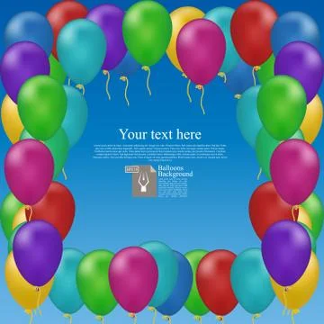 Color balloons background Stock Illustration