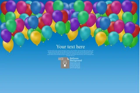 Color balloons background Stock Illustration