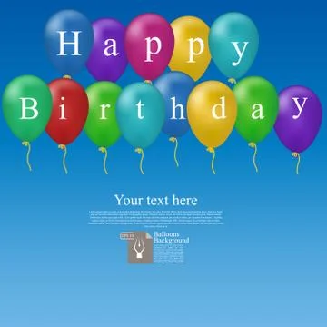 Color balloons background Stock Illustration