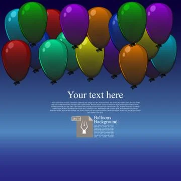 Color balloons background Stock Illustration