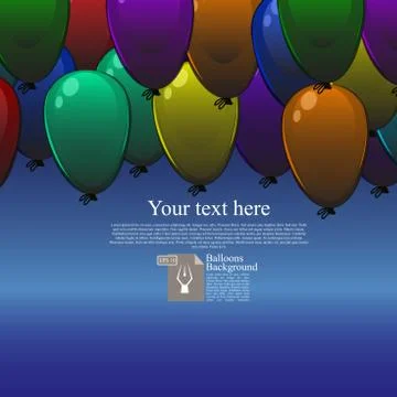 Color balloons background Stock Illustration