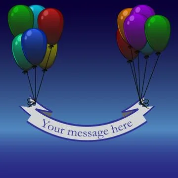 Color balloons background Stock Illustration