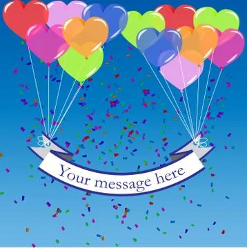 Color balloons background Stock Illustration