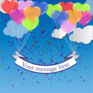 Color balloons background Stock Illustration