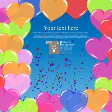 Color balloons background Stock Illustration