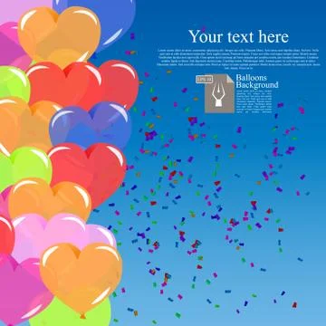 Color balloons background Stock Illustration