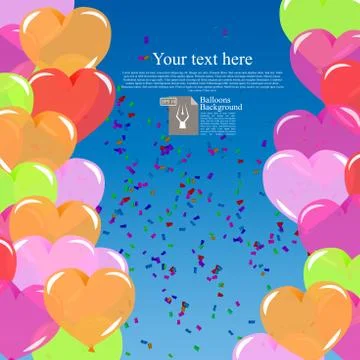 Color balloons background Illustrazione stock