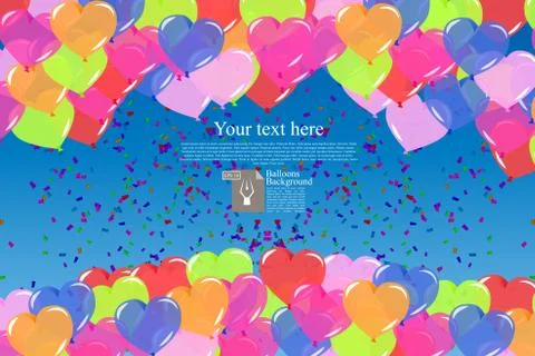 Color balloons background Stock Illustration
