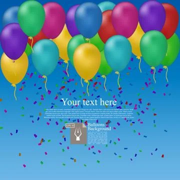 Color balloons background Stock Illustration