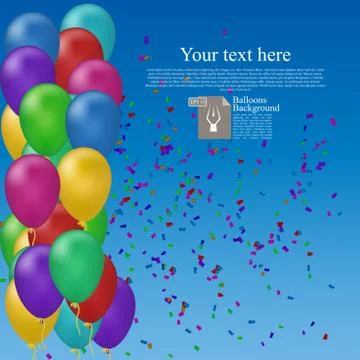 Color balloons background Stock Illustration