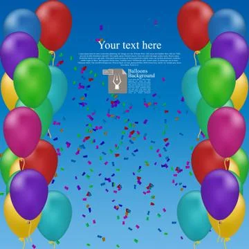 Color balloons background Stock Illustration