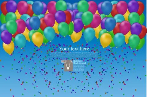 Color balloons background Stock Illustration