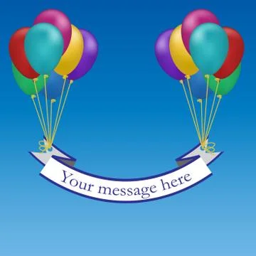 Color balloons background Illustrazione stock