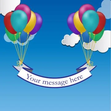 Color balloons background Stock Illustration