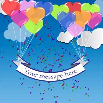 Color balloons background Stock Illustration