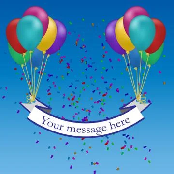 Color balloons background Stock Illustration