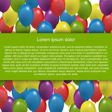 Color balloons background for text. Vector illustration. Stock Illustration