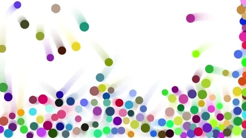 Color balls falling with gravity Stock Footage 171684443