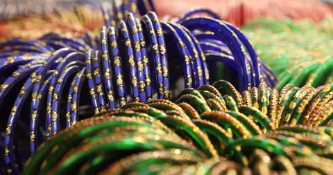 Color  Bangles closeup Stock Footage 324513660