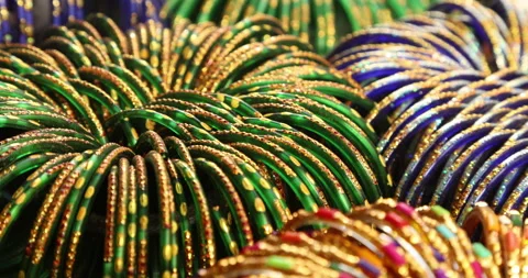 Color  Bangles closeup Stock Footage 324513685