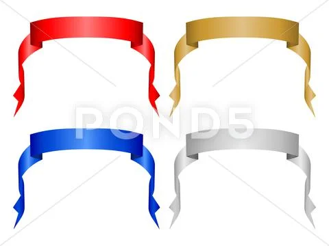 Color banner set 4 Stock Illustration