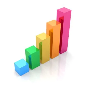 Color bar chart Stock Illustration