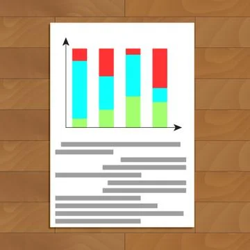 Color bar chart Stock Illustration