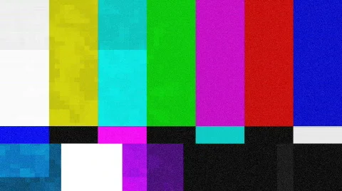 Color Bars Signal Interference (25fps) Stock Footage 291086