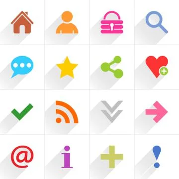 Color basic sign flat icon Illustrazione stock