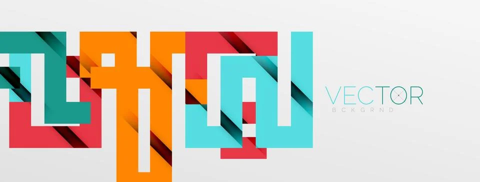 Color bend lines with shadow texture effect. Vector Illustration For Wallpaper Stock Illustration