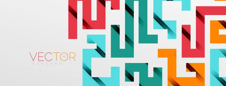 Color bend lines with shadow texture effect. Vector Illustration For Wallpaper Stock Illustration