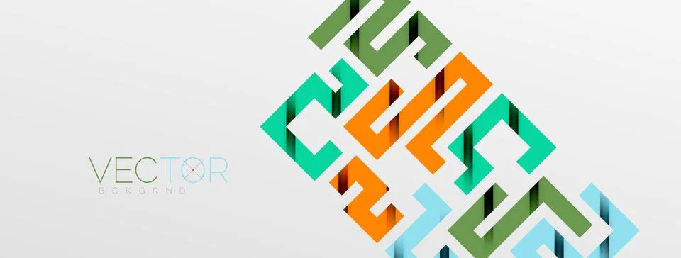 Color bend lines with shadow texture effect. Vector Illustration For Wallpaper Stock Illustration