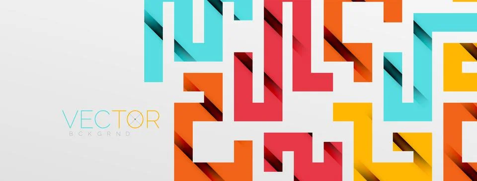 Color bend lines with shadow texture effect. Vector Illustration For Wallpaper Stock Illustration