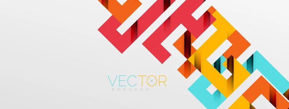 Color bend lines with shadow texture effect. Vector Illustration For Wallpaper Stock Illustration