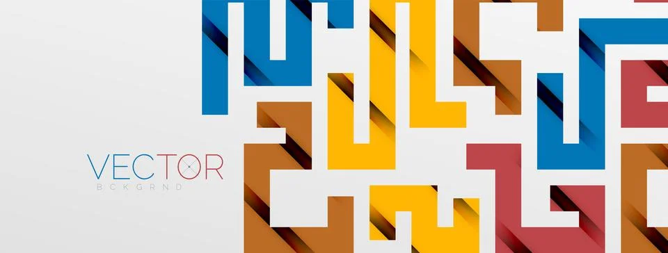 Color bend lines with shadow texture effect. Vector Illustration For Wallpaper Stock Illustration
