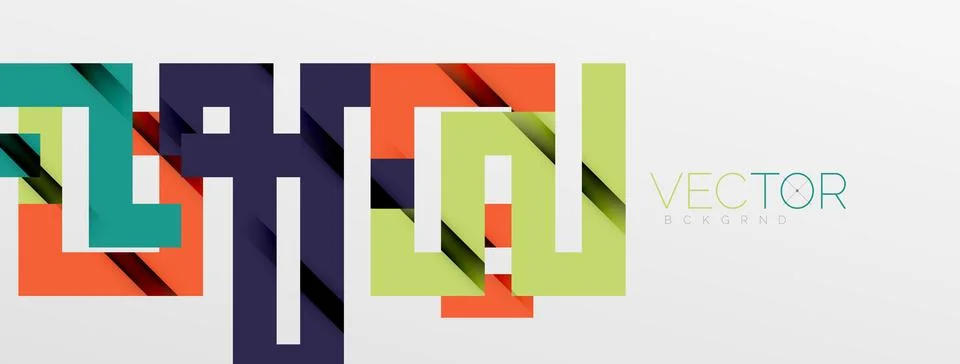 Color bend lines with shadow texture effect. Vector Illustration For Wallpaper Stock Illustration